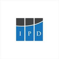 diseño de logotipo de letra ipd sobre fondo blanco. concepto de logotipo de letra de iniciales creativas de ipd. diseño de carta ipd. vector