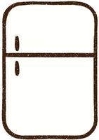 Refrigerator Chalk Drawing vector