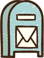 Mailbox Chalk Drawing vector