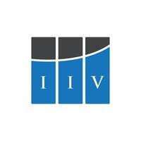 concepto de logotipo de letra de iniciales creativas iiv. diseño de la letra iiv. Diseño del logotipo de la letra iiv sobre fondo blanco. concepto de logotipo de letra de iniciales creativas iiv. diseño de letras iiv. vector