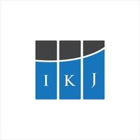 IKJ letter logo design on WHITE background. IKJ creative initials letter logo concept. IKJ letter design. vector