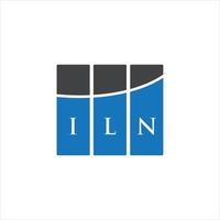 LN creative initials letter logo concept. ILN letter design.ILN letter logo design on WHITE background. ILN creative initials letter logo concept. ILN letter design. vector