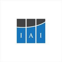 IAI letter logo design on WHITE background. IAI creative initials letter logo concept. IAI letter design. vector