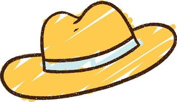 dibujo de tiza de sombrero vector