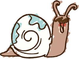 Scribbly Snail Chalk Drawing vector