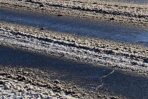 carretera asfaltada en invierno foto