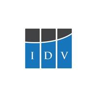 diseño de logotipo de letra idv sobre fondo blanco. concepto de logotipo de letra de iniciales creativas idv. diseño de letras idv. vector