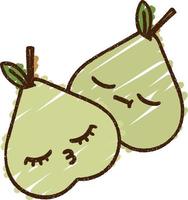 Pears Chalk Drawing vector