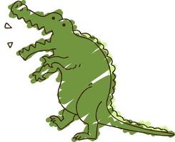 Crocodile Chalk Drawing vector