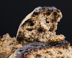 broken bread, close up photo