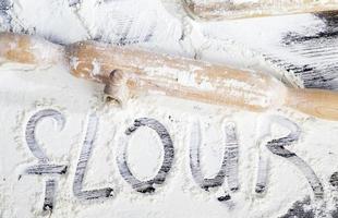 wheat flour, close up photo