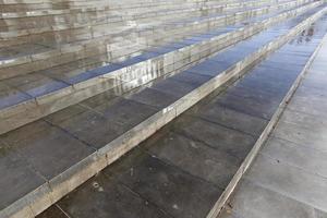 wet concrete steps photo