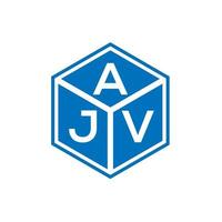 AJV letter logo design on black background. AJV creative initials letter logo concept. AJV letter design. vector