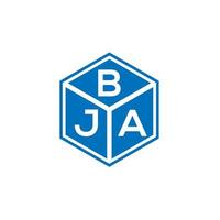 diseño de logotipo de letra bja sobre fondo negro. concepto de logotipo de letra de iniciales creativas bja. diseño de letras bja. vector