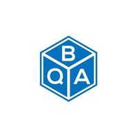 BQA letter logo design on black background. BQA creative initials letter logo concept. BQA letter design. vector