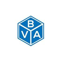diseño de logotipo de letra bva sobre fondo negro. concepto de logotipo de letra de iniciales creativas bva. diseño de letras bva. vector