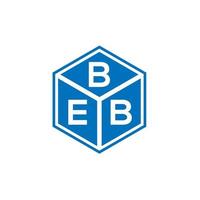 BEB letter logo design on black background. BEB creative initials letter logo concept. BEB letter design. vector
