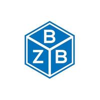 diseño de logotipo de letra bzb sobre fondo negro. concepto de logotipo de letra de iniciales creativas bzb. diseño de letras bzb. vector