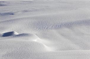 Deep snowdrifts, close up photo