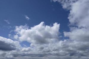 the boundless expanse of the sky with cumulus clouds and rays of the sun, moments of daybreak and sunset photo