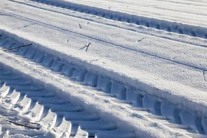 Road under the snow photo