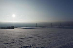 beautiful winter field photo