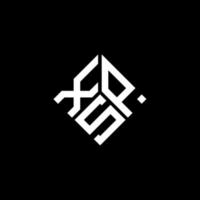 diseño de logotipo de letra xsp sobre fondo negro. concepto de logotipo de letra de iniciales creativas xsp. diseño de letras xsp. vector
