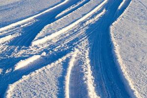 Road under the snow photo