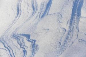 Snow drifts in winter, close up photo