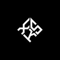 XKS letter logo design on black background. XKS creative initials letter logo concept. XKS letter design. vector