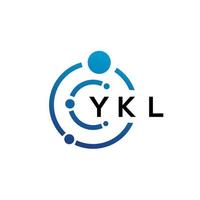 YKL letter technology logo design on white background. YKL creative initials letter IT logo concept. YKL letter design. vector