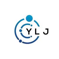 diseño de logotipo de tecnología de letras ylj sobre fondo blanco. ylj iniciales creativas letra concepto de logotipo. diseño de letras ylj. vector