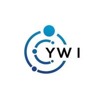 diseño de logotipo de tecnología de letras ywi sobre fondo blanco. ywi creative initials letter it logo concepto. diseño de letras ywi. vector