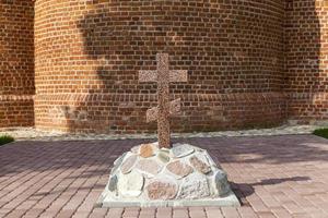 cruz de piedra, primer plano foto