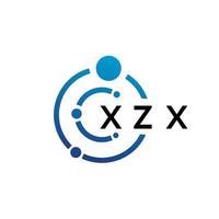 Diseño de logotipo de tecnología de letras xzx sobre fondo blanco. xzx letras iniciales creativas concepto de logotipo. diseño de letras xzx. vector