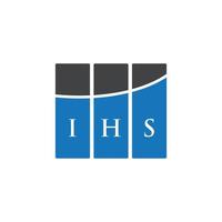IHS letter logo design on WHITE background. IHS creative initials letter logo concept. IHS letter design. vector
