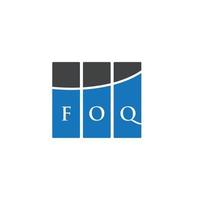 diseño de logotipo de letra foq sobre fondo blanco. concepto de logotipo de letra inicial creativa foq. diseño de letras foq. vector