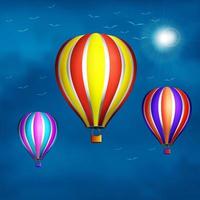 diseño de arte de ilustración de globos de aire vector