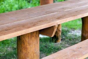 part of the wooden benches photo