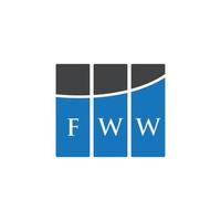 . fww letter design.fww letter logo design sobre fondo blanco. concepto de logotipo de letra de iniciales creativas fww. fww letter design.fww letter logo design sobre fondo blanco. F vector