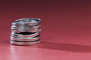 broken bent and rusting metal coins photo