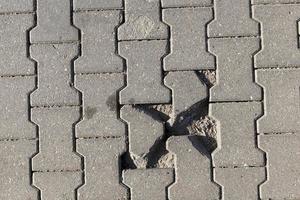 road made of concrete tiles photo