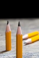 sharpened pencils for drawing diagrams or drawings photo