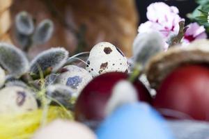 elements and decor for celebrating Easter photo