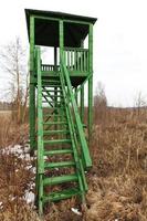 wooden watchtower, close up photo