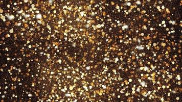 fondo abstracto de partículas de oro, fondo con partículas que caen de brillo dorado, fondo de brillo de bokeh dorado, fondo de partículas de oro. fondo de partículas de oro