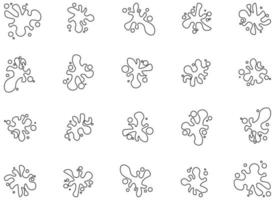 Beautiful colour paint splashes. Set of paint splashes. Vector illustration. Colorful splashes of paint collection,  Paint Splatter that is Hand Drawn