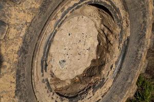 wheel of a tractor photo