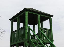 antigua torre de madera foto