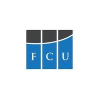 FCU letter logo design on WHITE background. FCU creative initials letter logo concept. FCU letter design. vector